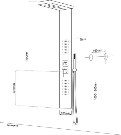 Colonna Doccia 002 4 Funzioni Acciaio Inox Getto A Cascata 2 Bocchette Idro Lombari L20xP44xH170 Fai da te/Attrezzature per cucine e bagni/Attrezzature per bagni/Docce e componenti doccia/Filtri supporti e soffioni doccia/Docce fisse Ogomondo - Martina Franca, Commerciovirtuoso.it