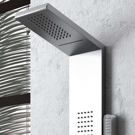 Colonna Doccia 002 4 Funzioni Acciaio Inox Getto A Cascata 2 Bocchette Idro Lombari L20xP44xH170 Fai da te/Attrezzature per cucine e bagni/Attrezzature per bagni/Docce e componenti doccia/Filtri supporti e soffioni doccia/Docce fisse Ogomondo - Martina Franca, Commerciovirtuoso.it
