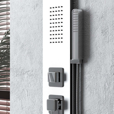 Colonna Doccia 002 4 Funzioni Acciaio Inox Getto A Cascata 2 Bocchette Idro Lombari L20xP44xH170 Fai da te/Attrezzature per cucine e bagni/Attrezzature per bagni/Docce e componenti doccia/Filtri supporti e soffioni doccia/Docce fisse Ogomondo - Martina Franca, Commerciovirtuoso.it