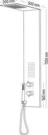 Colonna Doccia 003 3 Funzioni Acciaio Inox Bocchette Idro Lombari L20xP50xH110 Fai da te/Attrezzature per cucine e bagni/Attrezzature per bagni/Docce e componenti doccia/Filtri supporti e soffioni doccia/Docce fisse Ogomondo - Martina Franca, Commerciovirtuoso.it