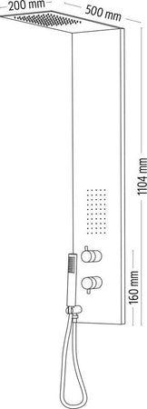 Colonna Doccia 003 3 Funzioni Acciaio Inox Bocchette Idro Lombari L20xP50xH110 Fai da te/Attrezzature per cucine e bagni/Attrezzature per bagni/Docce e componenti doccia/Filtri supporti e soffioni doccia/Docce fisse Ogomondo - Martina Franca, Commerciovirtuoso.it