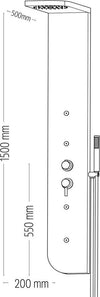 Colonna Doccia 005B Acciaio Inox 3 Funzioni 4 Bocchette Idro Lombari L20xP50xH150 Fai da te/Attrezzature per cucine e bagni/Attrezzature per bagni/Docce e componenti doccia/Filtri supporti e soffioni doccia/Docce fisse Ogomondo - Martina Franca, Commerciovirtuoso.it