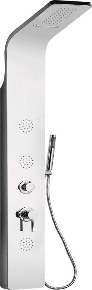 Colonna Doccia 007 Acciaio Inox 4 Funzioni Getto A Cascata 3 Bocchette Idro Lombari L20xP53xH150 Fai da te/Attrezzature per cucine e bagni/Attrezzature per bagni/Docce e componenti doccia/Filtri supporti e soffioni doccia/Docce fisse Ogomondo - Martina Franca, Commerciovirtuoso.it