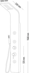 Colonna Doccia 007 Acciaio Inox 4 Funzioni Getto A Cascata 3 Bocchette Idro Lombari L20xP53xH150 Fai da te/Attrezzature per cucine e bagni/Attrezzature per bagni/Docce e componenti doccia/Filtri supporti e soffioni doccia/Docce fisse Ogomondo - Martina Franca, Commerciovirtuoso.it