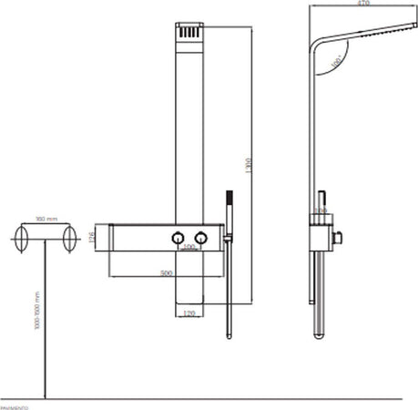 Colonna Doccia 016 Acciaio Inox Ad Incasso Spazzolato 2 Funzioni Top L50xP47xH130 Fai da te/Attrezzature per cucine e bagni/Attrezzature per bagni/Docce e componenti doccia/Filtri supporti e soffioni doccia/Docce fisse Ogomondo - Martina Franca, Commerciovirtuoso.it