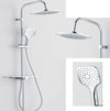 Colonna Doccia Attrezzata 009 Ottone Cromato 2 Funzioni Soffione Doccetta Quadro Fai da te/Attrezzature per cucine e bagni/Attrezzature per bagni/Docce e componenti doccia/Filtri supporti e soffioni doccia/Docce fisse Ogomondo - Martina Franca, Commerciovirtuoso.it
