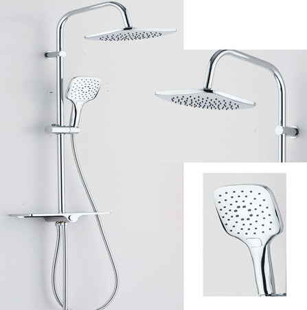 Colonna Doccia Attrezzata 009 Ottone Cromato 2 Funzioni Soffione Doccetta Quadro Fai da te/Attrezzature per cucine e bagni/Attrezzature per bagni/Docce e componenti doccia/Filtri supporti e soffioni doccia/Docce fisse Ogomondo - Martina Franca, Commerciovirtuoso.it