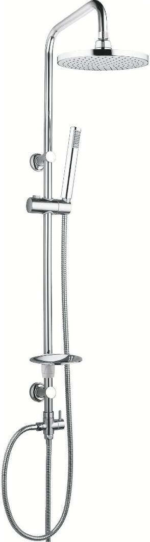 Colonna Doccia Attrezzata 025 Ottone Cromato Soffione Tondo Doccetta Fai da te/Attrezzature per cucine e bagni/Attrezzature per bagni/Docce e componenti doccia/Filtri supporti e soffioni doccia/Docce fisse Ogomondo - Martina Franca, Commerciovirtuoso.it