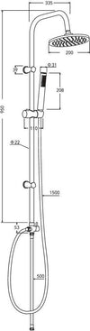 Colonna Doccia Attrezzata 025 Ottone Cromato Soffione Tondo Doccetta Fai da te/Attrezzature per cucine e bagni/Attrezzature per bagni/Docce e componenti doccia/Filtri supporti e soffioni doccia/Docce fisse Ogomondo - Martina Franca, Commerciovirtuoso.it