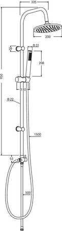 Colonna Doccia Attrezzata 025 Ottone Cromato Soffione Tondo Doccetta Fai da te/Attrezzature per cucine e bagni/Attrezzature per bagni/Docce e componenti doccia/Filtri supporti e soffioni doccia/Docce fisse Ogomondo - Martina Franca, Commerciovirtuoso.it