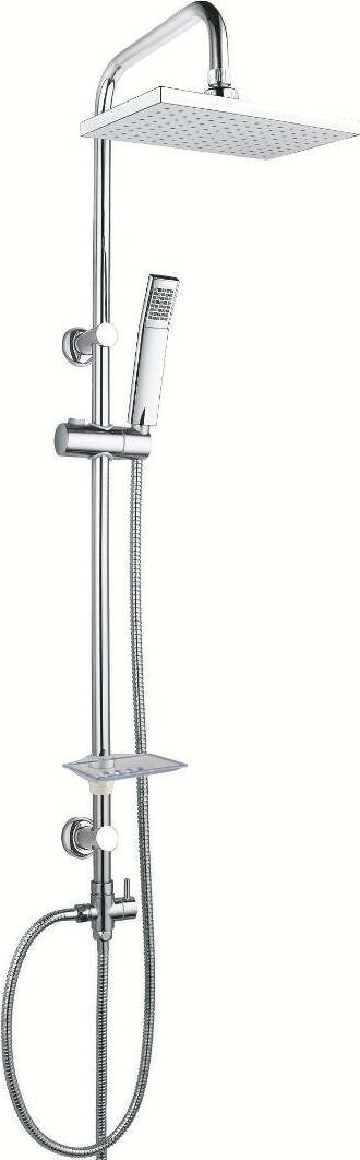 Colonna Doccia Attrezzata 026 Ottone Cromato Soffione Quadro Doccetta Fai da te/Attrezzature per cucine e bagni/Attrezzature per bagni/Docce e componenti doccia/Filtri supporti e soffioni doccia/Docce fisse Ogomondo - Martina Franca, Commerciovirtuoso.it