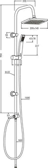 Colonna Doccia Attrezzata 026 Ottone Cromato Soffione Quadro Doccetta Fai da te/Attrezzature per cucine e bagni/Attrezzature per bagni/Docce e componenti doccia/Filtri supporti e soffioni doccia/Docce fisse Ogomondo - Martina Franca, Commerciovirtuoso.it