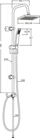 Colonna Doccia Attrezzata 026 Ottone Cromato Soffione Quadro Doccetta Fai da te/Attrezzature per cucine e bagni/Attrezzature per bagni/Docce e componenti doccia/Filtri supporti e soffioni doccia/Docce fisse Ogomondo - Martina Franca, Commerciovirtuoso.it