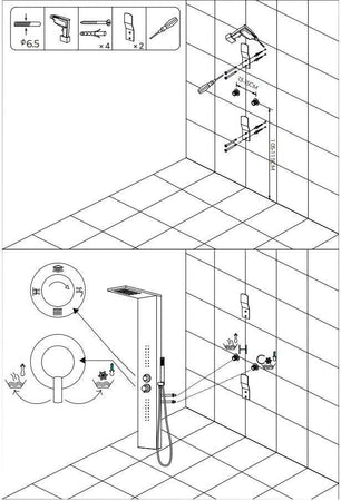 Colonna-Doccia-Attrezzata-Easy-in-Acciaio-Black-Con-Cascata-H150xL23xP53