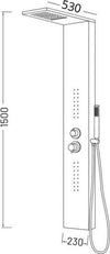 Colonna-Doccia-Attrezzata-Easy-in-Acciaio-Inox-Cascata-Cromo-Lucido-150x23x53