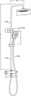 Colonna Doccia Attrezzata Nero Opaco Termostatica 2 Funzioni Soffione Doccetta Quadro Fai da te/Attrezzature per cucine e bagni/Attrezzature per bagni/Docce e componenti doccia/Filtri supporti e soffioni doccia/Docce fisse Ogomondo - Martina Franca, Commerciovirtuoso.it