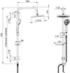 Colonna doccia completa, design tondo