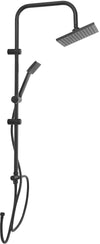 Colonna doccia completa in nero opaco design squadrato