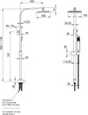 Colonna doccia completa stile quadrato in ottone