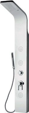 Colonna-doccia-con-cascata-in-acciaio-INOX-cromo-lucido-o-spazzolato-STEEL