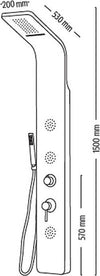 Colonna-doccia-con-cascata-in-acciaio-INOX-cromo-lucido-o-spazzolato-STEEL