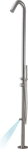Colonna-doccia-da-esterno-Betulla-a-pavimento-inox-spazzolato-con-lava-piedi