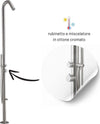 Colonna-doccia-da-esterno-Betulla-a-pavimento-inox-spazzolato-con-lava-piedi