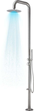 Colonna-doccia-Ginepro-da-esterno-con-lava-piedi-a-pavimento-acciaio-inox