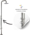 Colonna-doccia-Ginepro-da-esterno-con-lava-piedi-a-pavimento-acciaio-inox