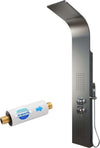 Colonna Doccia Jungle 4 Funzioni Acciaio Spazzolato Anticalcare Getto A Cascata Fai da te/Attrezzature per cucine e bagni/Attrezzature per bagni/Docce e componenti doccia/Filtri supporti e soffioni doccia/Docce fisse Ogomondo - Martina Franca, Commerciovirtuoso.it