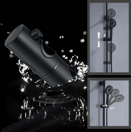 Colonna Doccia Saliscendi Altezza Regolabile Set Completo Soffione Doccetta Nero Fai da te/Attrezzature per cucine e bagni/Attrezzature per bagni/Docce e componenti doccia/Filtri supporti e soffioni doccia/Docce fisse Trade Shop italia - Napoli, Commerciovirtuoso.it