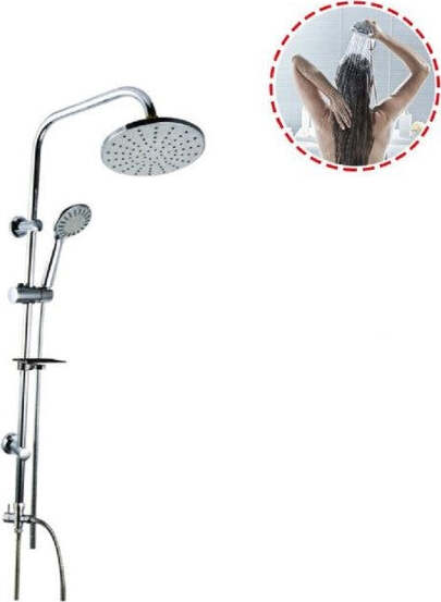 Colonna-Doccia-Saliscendi-Miscelatore-Cromato-Rubinetto-Soffione-69125-Bagno
