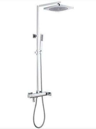 Colonna Doccia Termostatica Con Soffione e Asta Saliscendi