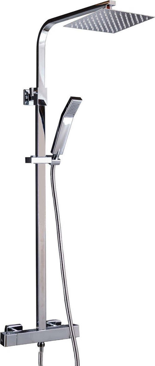 Colonna-Doccia-Termostatica-cromata-con-soffione-Quadrato-20cm
