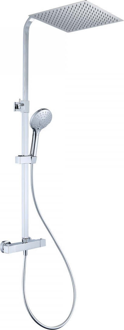 Colonna-Doccia-Termostatica-cromata-soffione-quadrato-25x25-Malta