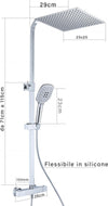 Colonna-Doccia-Termostatica-cromata-soffione-quadrato-25x25-Malta
