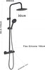 Colonna-Doccia-Termostatica-nera-con-Soffione-rotondo-da-30-e-doccietta-Black-Shower