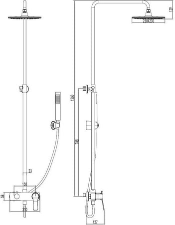 Colonna Doccia Termostatica Nero e Bronze Fai da te/Attrezzature per cucine e bagni/Attrezzature per bagni/Rubinetti per docce e vasche da bagno e parti/Rubinetti per doccia Shopbagno.it - Roma, Commerciovirtuoso.it