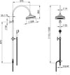 Colonna doccia vintage stile antico, completa
