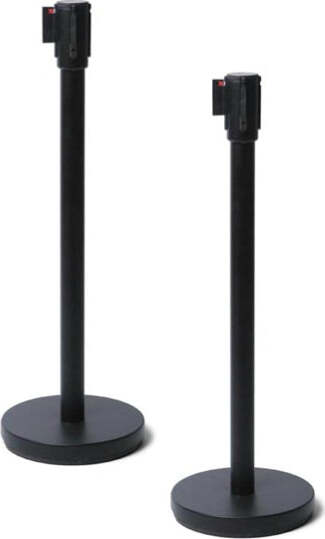 Colonnina segnapercorso - nero - con nastro nero 250 cm - Studio T [multipack] 2 pezzi Fai da te/Sicurezza e protezione/Attrezzature per sicurezza sul lavoro/Apparecchiature anticaduta/Corde e cordoni di contenimento Eurocartuccia - Pavullo, Commerciovirtuoso.it