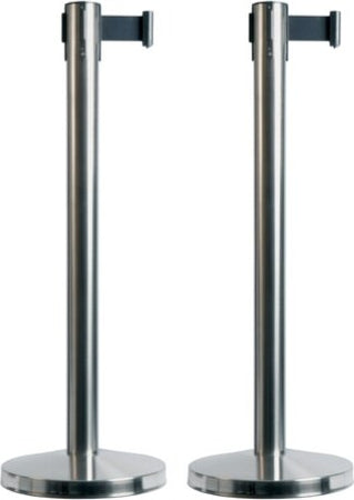 Colonnine segnapercorso Budget Retractable - altezza 88 cm - nastro nero da 210 cm - Securit - set 2 pezzi Fai da te/Sicurezza e protezione/Attrezzature per sicurezza sul lavoro/Apparecchiature anticaduta/Corde e cordoni di contenimento Eurocartuccia - Pavullo, Commerciovirtuoso.it