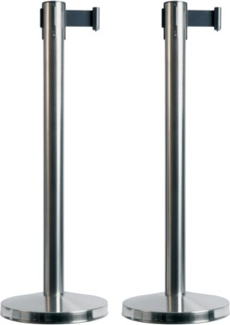 Colonnine segnapercorso Budget Retractable - altezza 88 cm - nastro nero da 210 cm - Securit - set 2 pezzi Fai da te/Sicurezza e protezione/Attrezzature per sicurezza sul lavoro/Apparecchiature anticaduta/Corde e cordoni di contenimento Eurocartuccia - Pavullo, Commerciovirtuoso.it