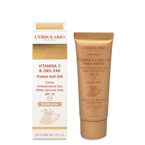 Crema Perfezionatrice Viso tonalità chiara Vitamina C & Oro 24K