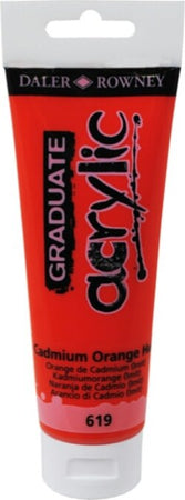 Colore acrilico fine Graduate - 120 ml - arancio cadmio scuro - Daler Rowney Giochi e giocattoli/Attività creative/Accessori per disegnare e colorare/Pittura/Acquarelli Eurocartuccia - Pavullo, Commerciovirtuoso.it