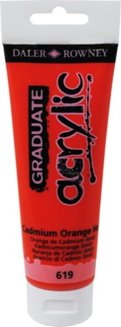 Colore acrilico fine Graduate - 120 ml - arancio cadmio scuro - Daler Rowney Giochi e giocattoli/Attività creative/Accessori per disegnare e colorare/Pittura/Acquarelli Eurocartuccia - Pavullo, Commerciovirtuoso.it