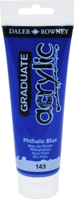 Colore acrilico fine Graduate - 120 ml - blu ftalo - Daler Rowney Giochi e giocattoli/Attività creative/Accessori per disegnare e colorare/Pittura/Acquarelli Eurocartuccia - Pavullo, Commerciovirtuoso.it