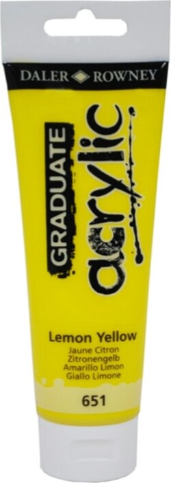 Colore acrilico fine Graduate - 120 ml - giallo limone - Daler Rowney Giochi e giocattoli/Attività creative/Accessori per disegnare e colorare/Pittura/Acquarelli Eurocartuccia - Pavullo, Commerciovirtuoso.it