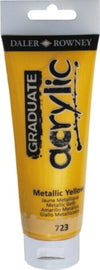 Colore acrilico fine Graduate - 120 ml - giallo metal - Daler Rowney Giochi e giocattoli/Attività creative/Accessori per disegnare e colorare/Pittura/Acquarelli Eurocartuccia - Pavullo, Commerciovirtuoso.it