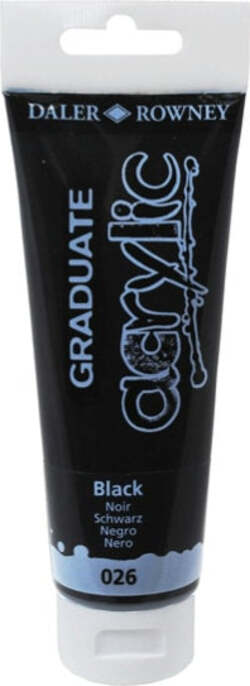 Colore acrilico fine Graduate - 120 ml - nero - Daler Rowney Giochi e giocattoli/Attività creative/Accessori per disegnare e colorare/Pittura/Acquarelli Eurocartuccia - Pavullo, Commerciovirtuoso.it