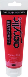 Colore acrilico fine Graduate - 120 ml - rosso primario - Daler Rowney Giochi e giocattoli/Attività creative/Accessori per disegnare e colorare/Pittura/Acquarelli Eurocartuccia - Pavullo, Commerciovirtuoso.it